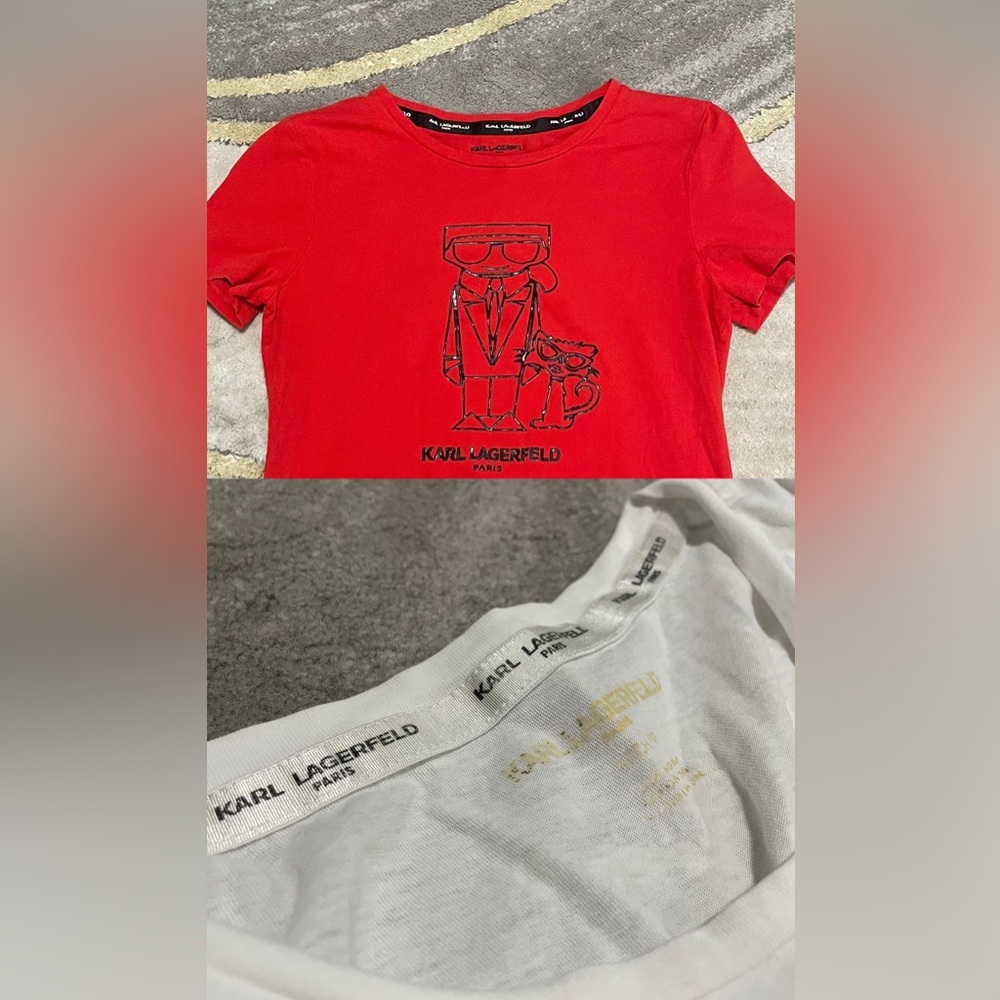 Karl Lagerfeld Paris Tee Bundle – Karl & Choupette + Rhinestone Size S